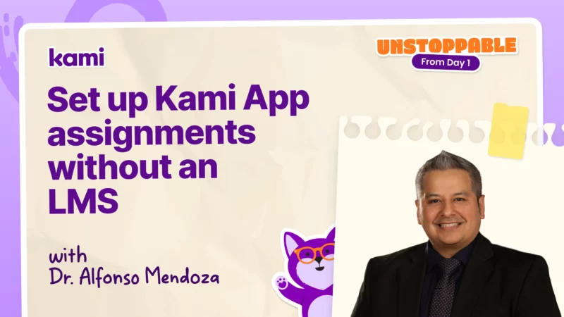 Setup Kami app assignments without an LMS