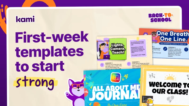 Back-to-school templates for elementary school.