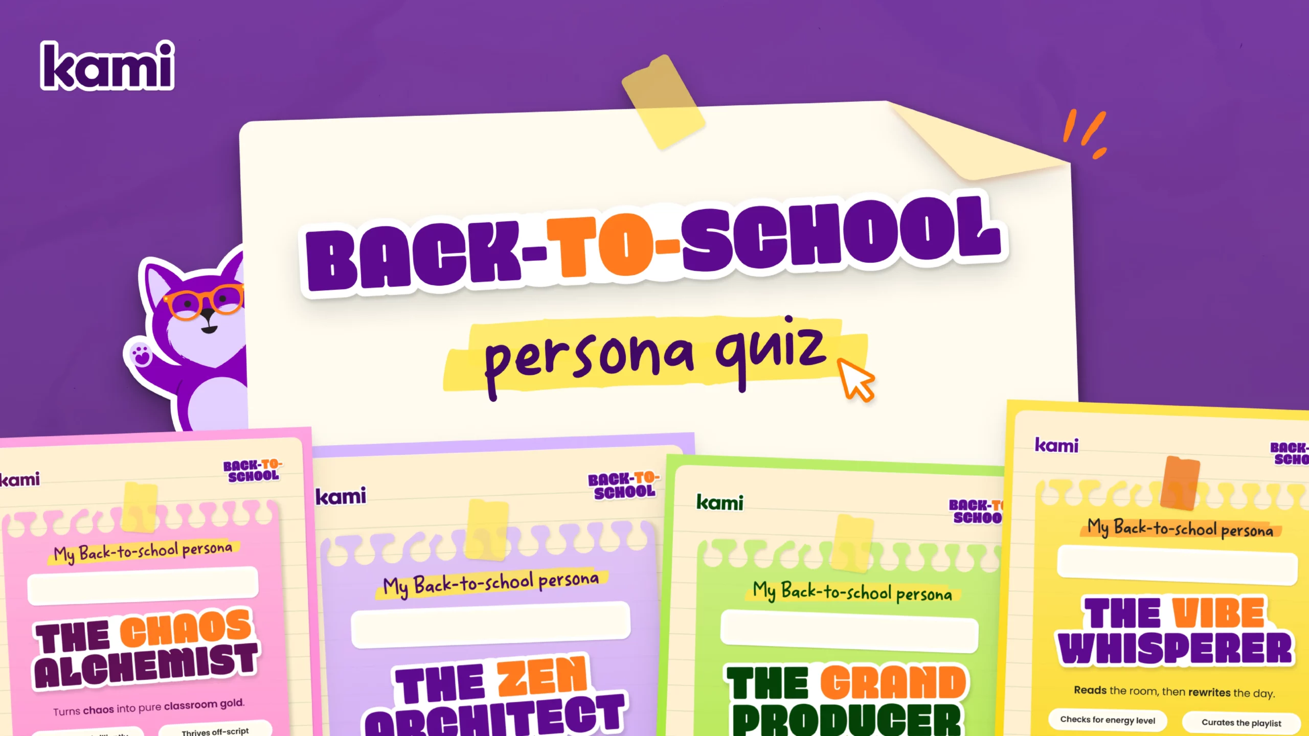 Back-to-School persona quiz