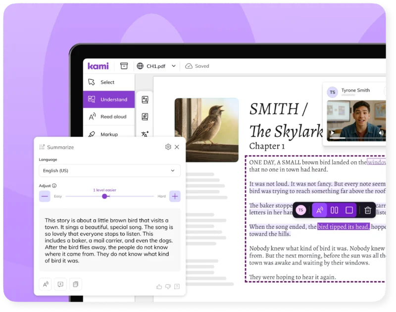 Completing an assignment independently in Kami App